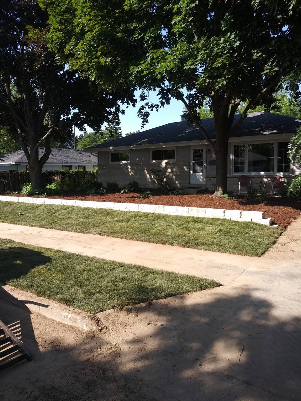Front Retaining Wall