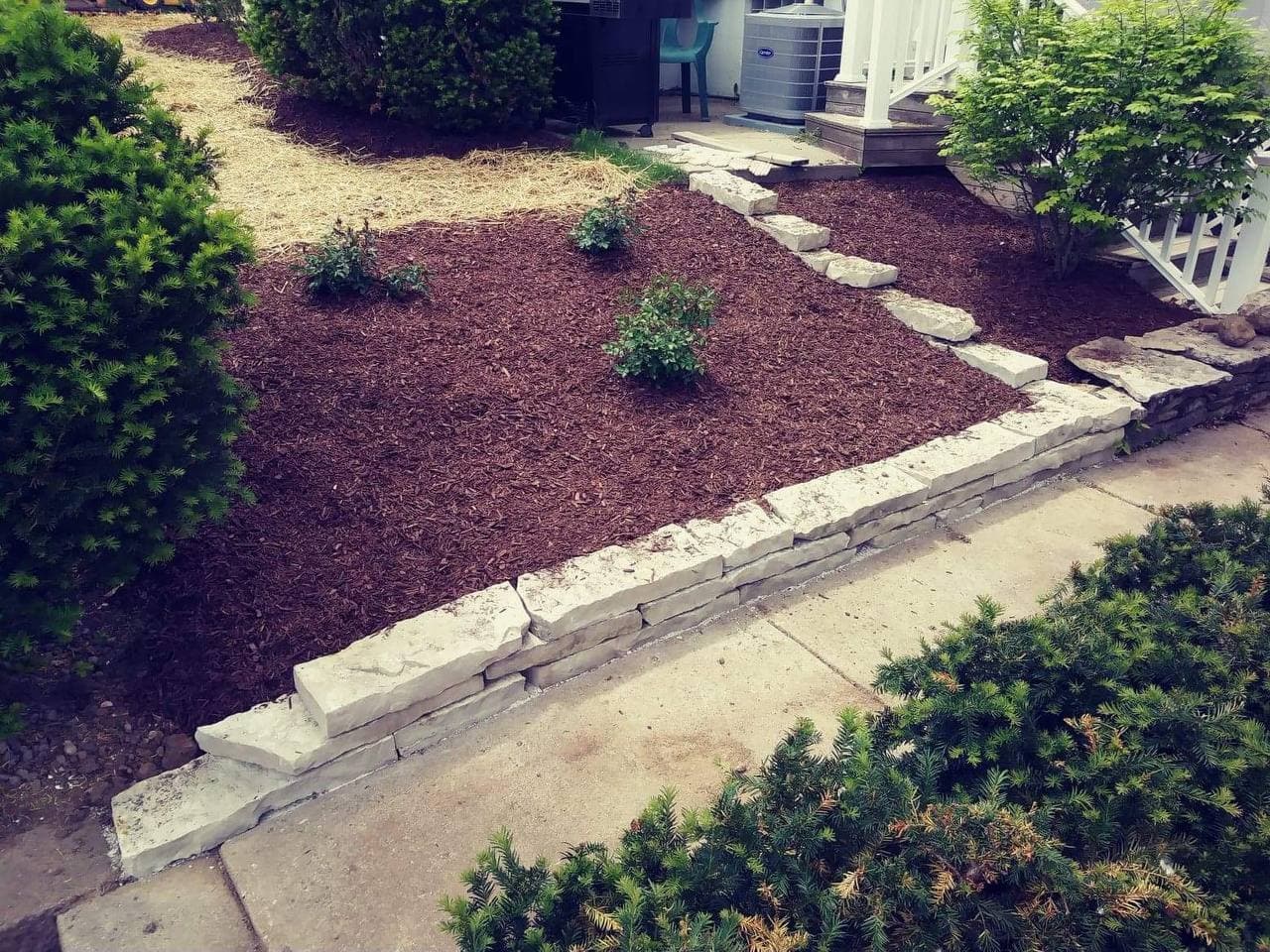 Stone-Edged Landscape Bed